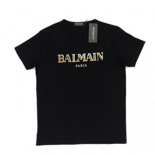 Balmain Paris Gold Logo Tee